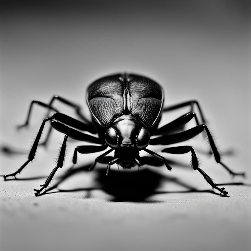 Bug Macro Photograph in Minimalist Style