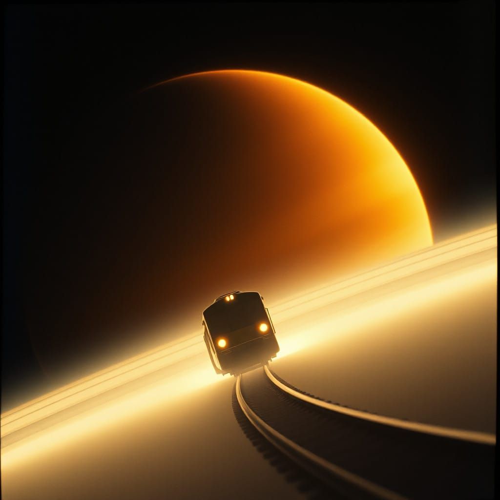 Saturn's Ominous Train Departs in Cinematic Style