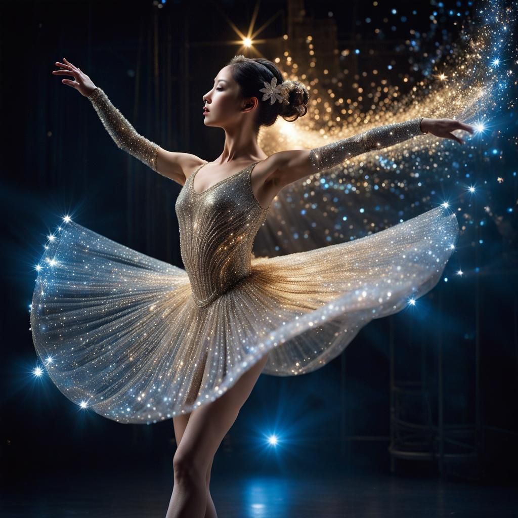 Magical Ballet Dancer in Sparkling Dress