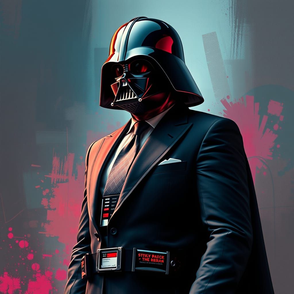 Cyberpunk Businessman Darth Vader