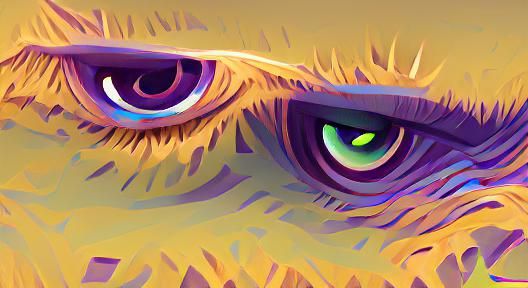 Definitive glistening glare of an eye of a monster digital i...