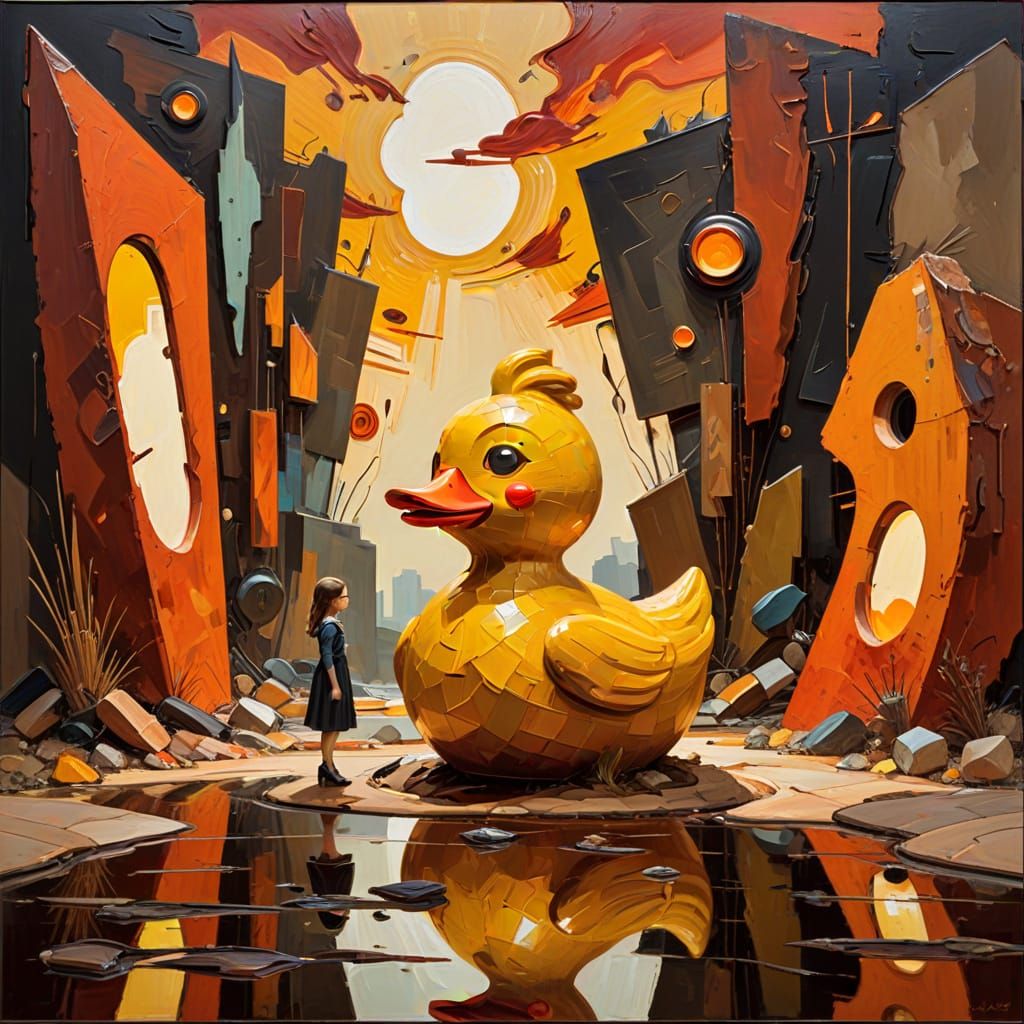 Surreal Expressionist Masterpiece: Little Dorothy Amidst a S...