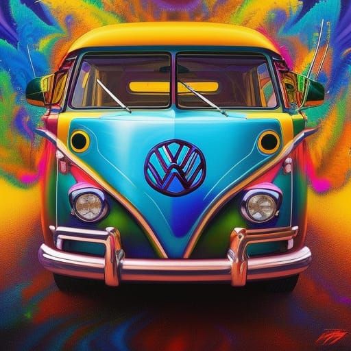 Hippie Van From The 60s