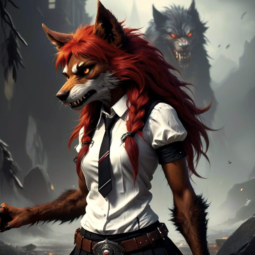 Fierce Werewolf Girl Unleashes Furry Fury