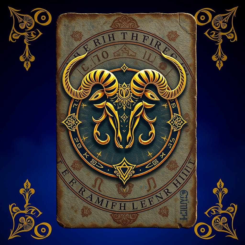 Majestic Taurus Zodiac Symbol in Ancient Filigree Style