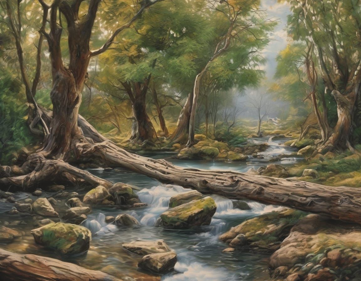 Distorted Landscape in Hyper-Realistic Detail