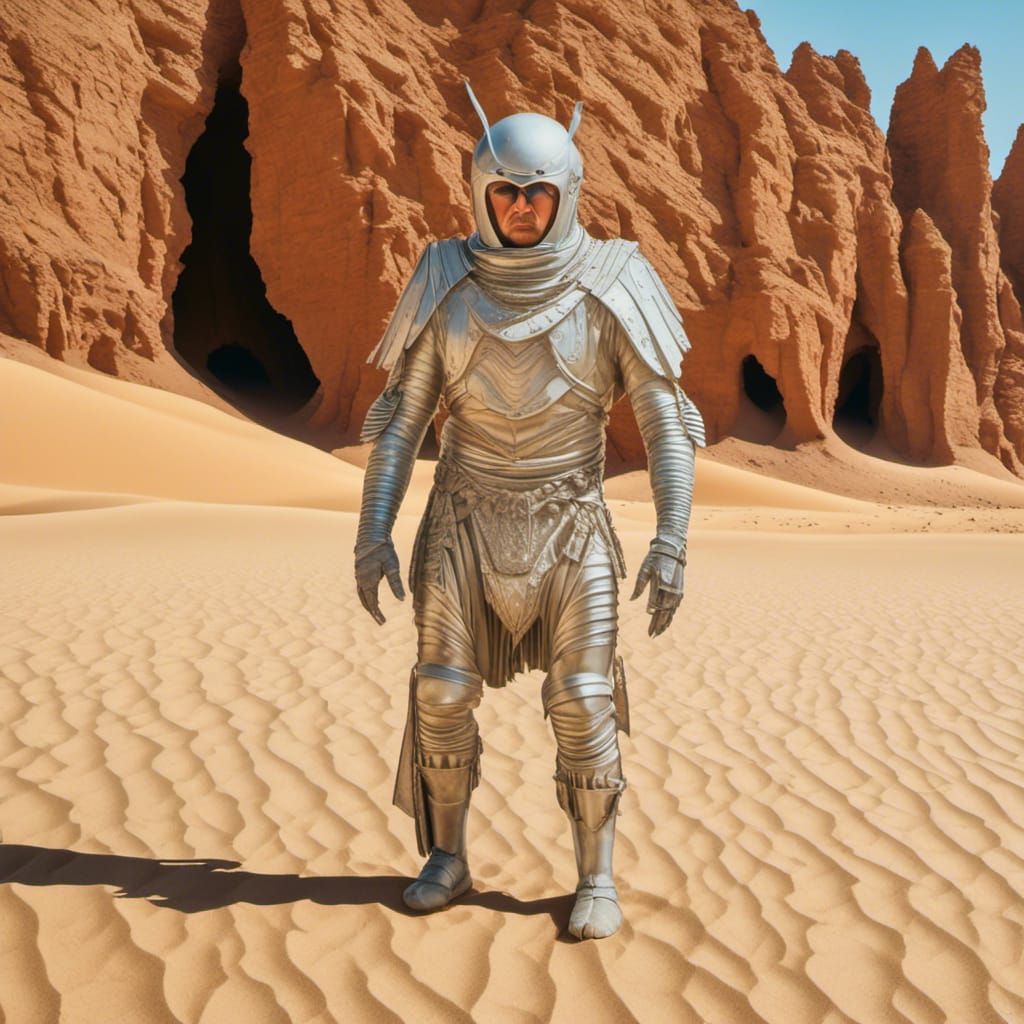 Paul Atreides in Stillsuit on Arrakis