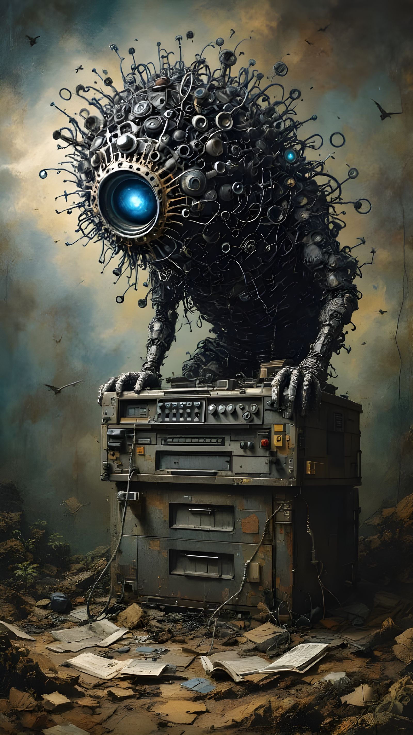 101 Ways to hump a Copy Machine, style David Dees , chiarosc...