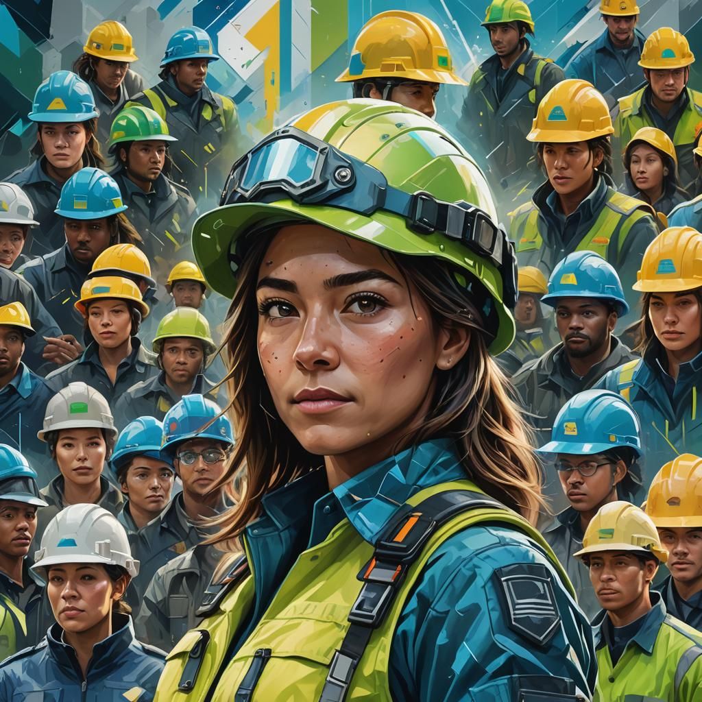 Woman with Shield: Digital Art in Greg Rutkowski Style