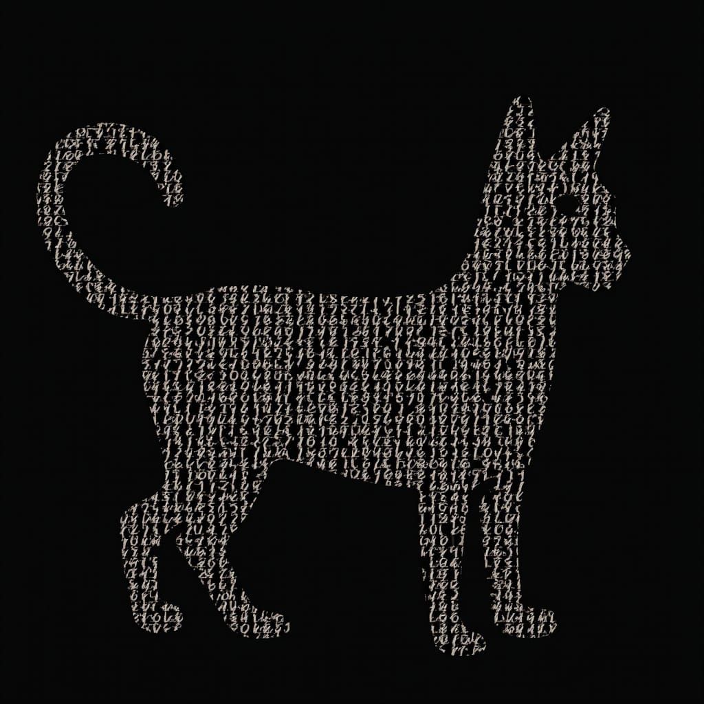 ASCII Art: Siamese Cat Portrait