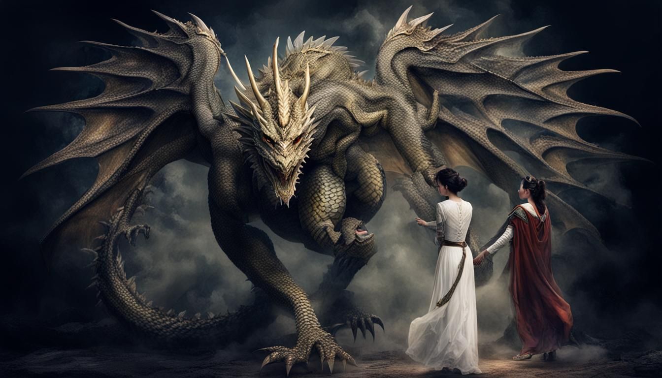 Dragon and Woman
