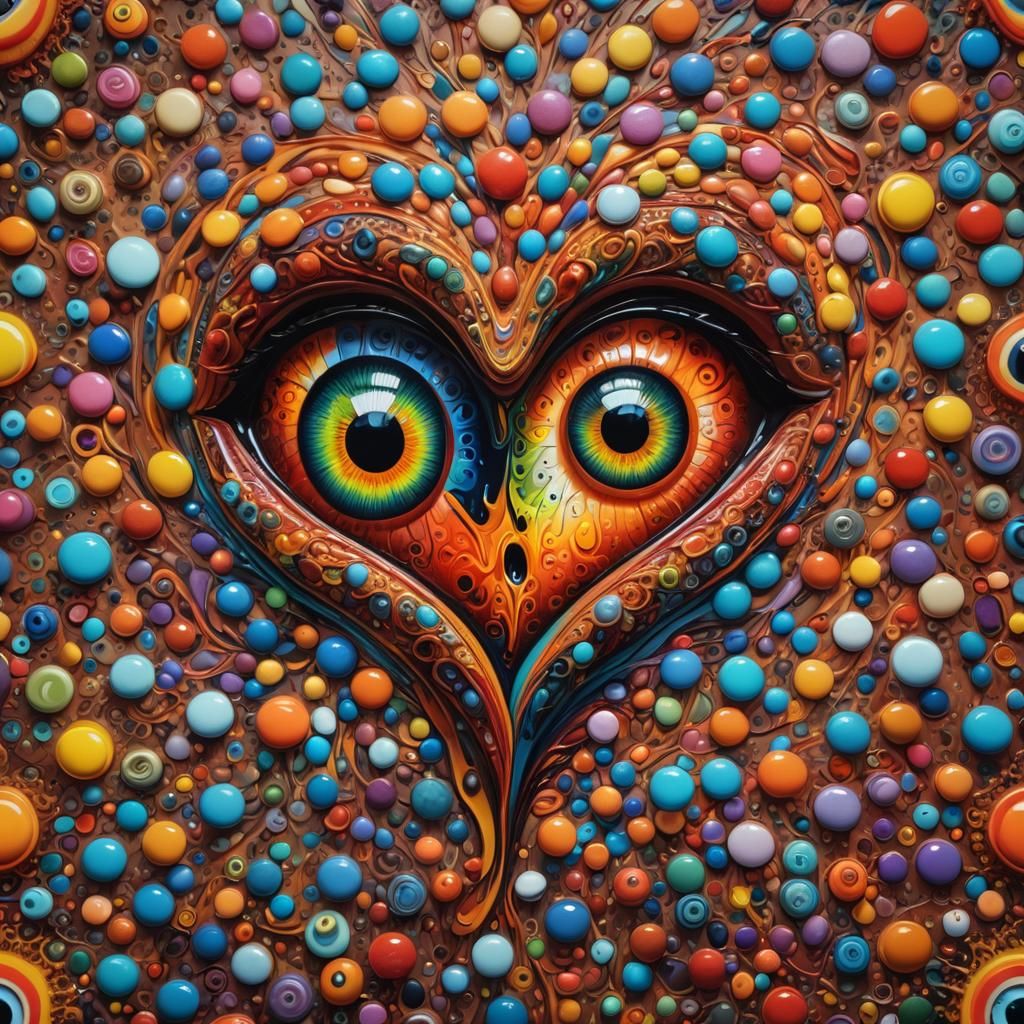 Psychedelic Eye Painting in Hyperrealistic Splash Art Style