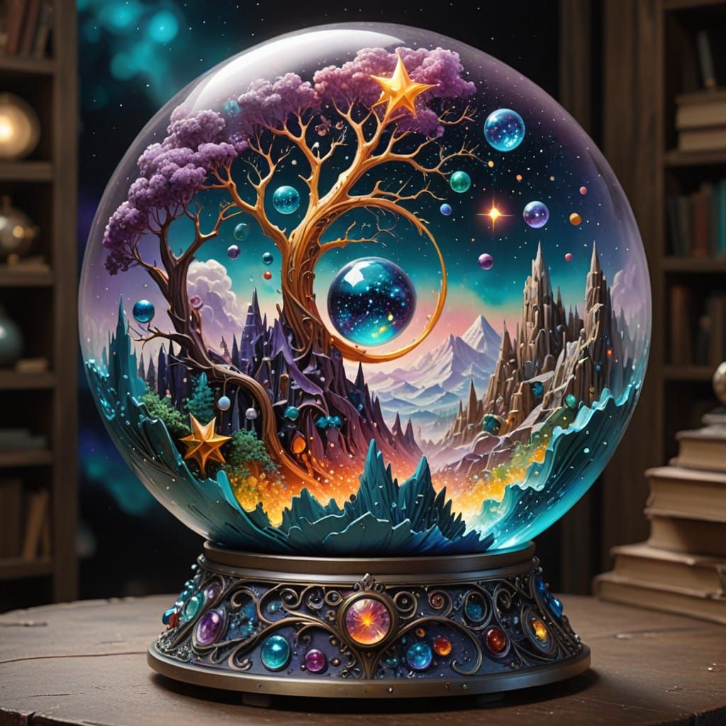 Celestial Star Cluster in Vibrant, Swirly Patterns