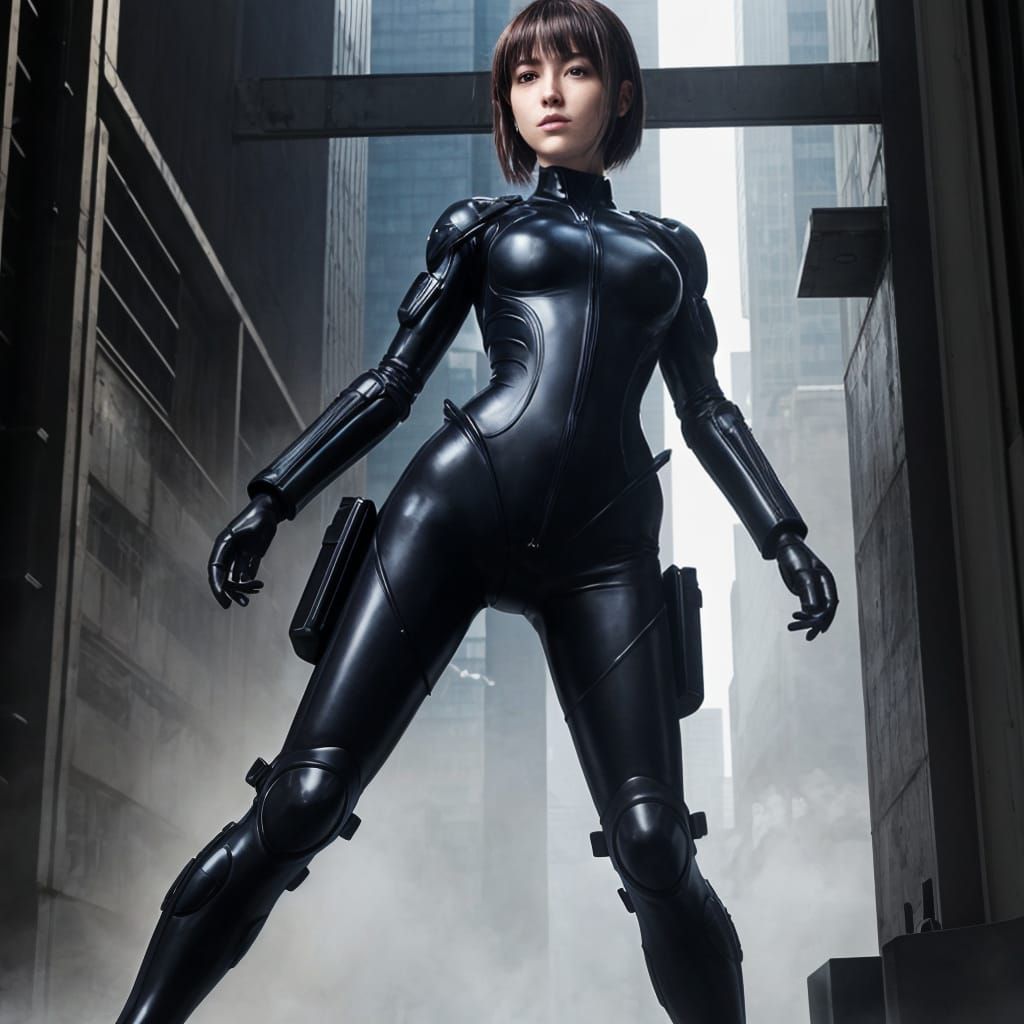 Anime Woman in Futuristic Hard Suit