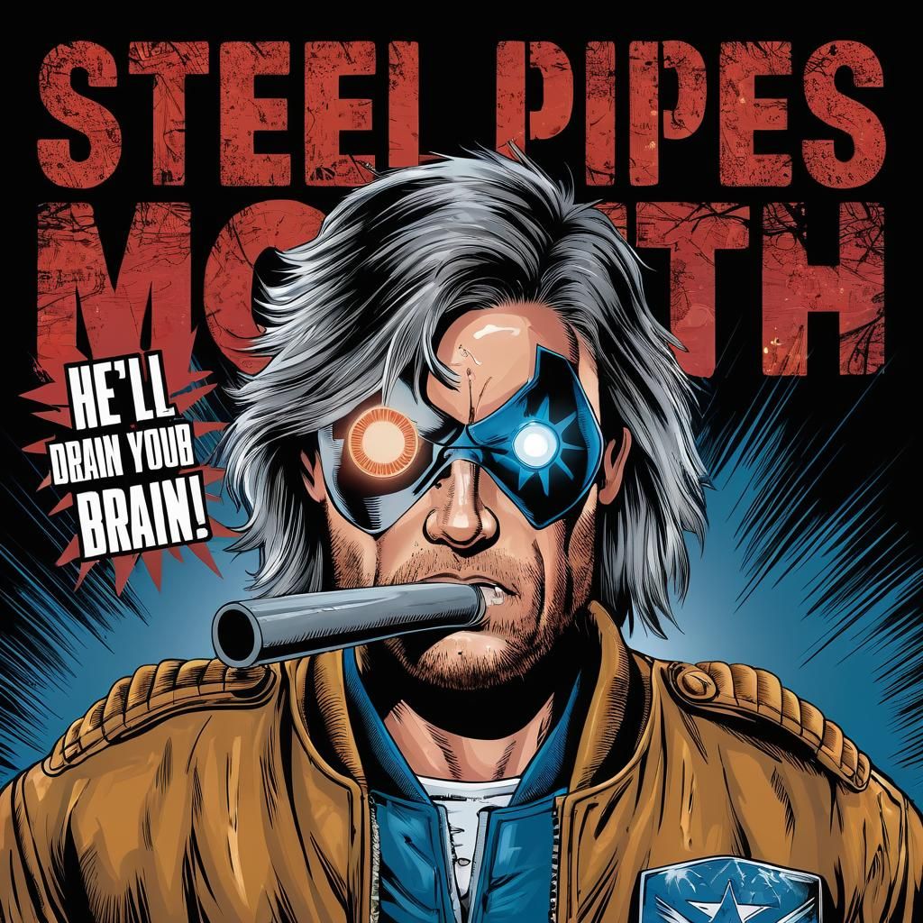 Luther Screams vs. Cyborg: Graphic Novel Illustration