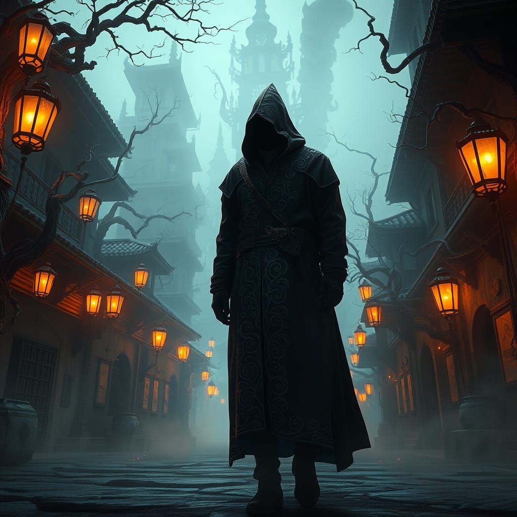 Mysterious Figure Emerges from Mystical Dusk
