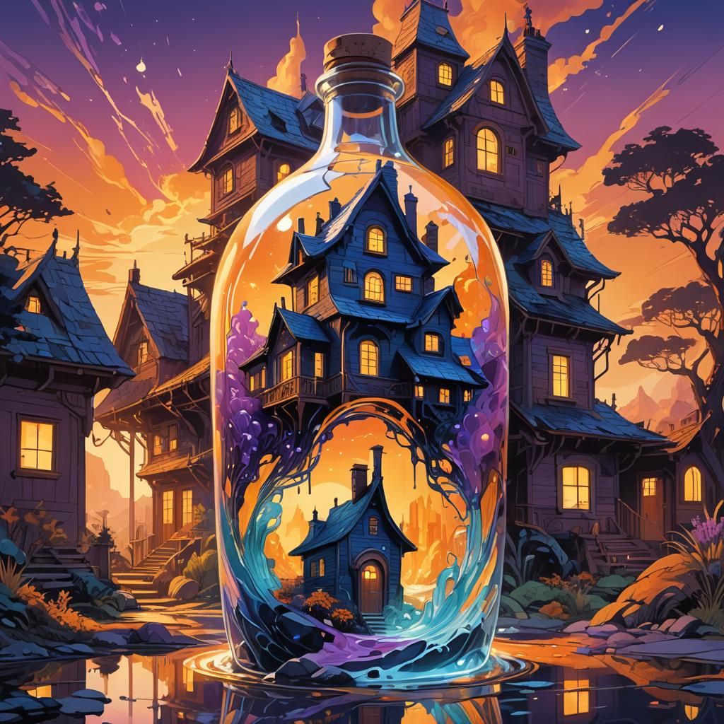 Giant Emerges from Bottle in Mead-Inspired Style