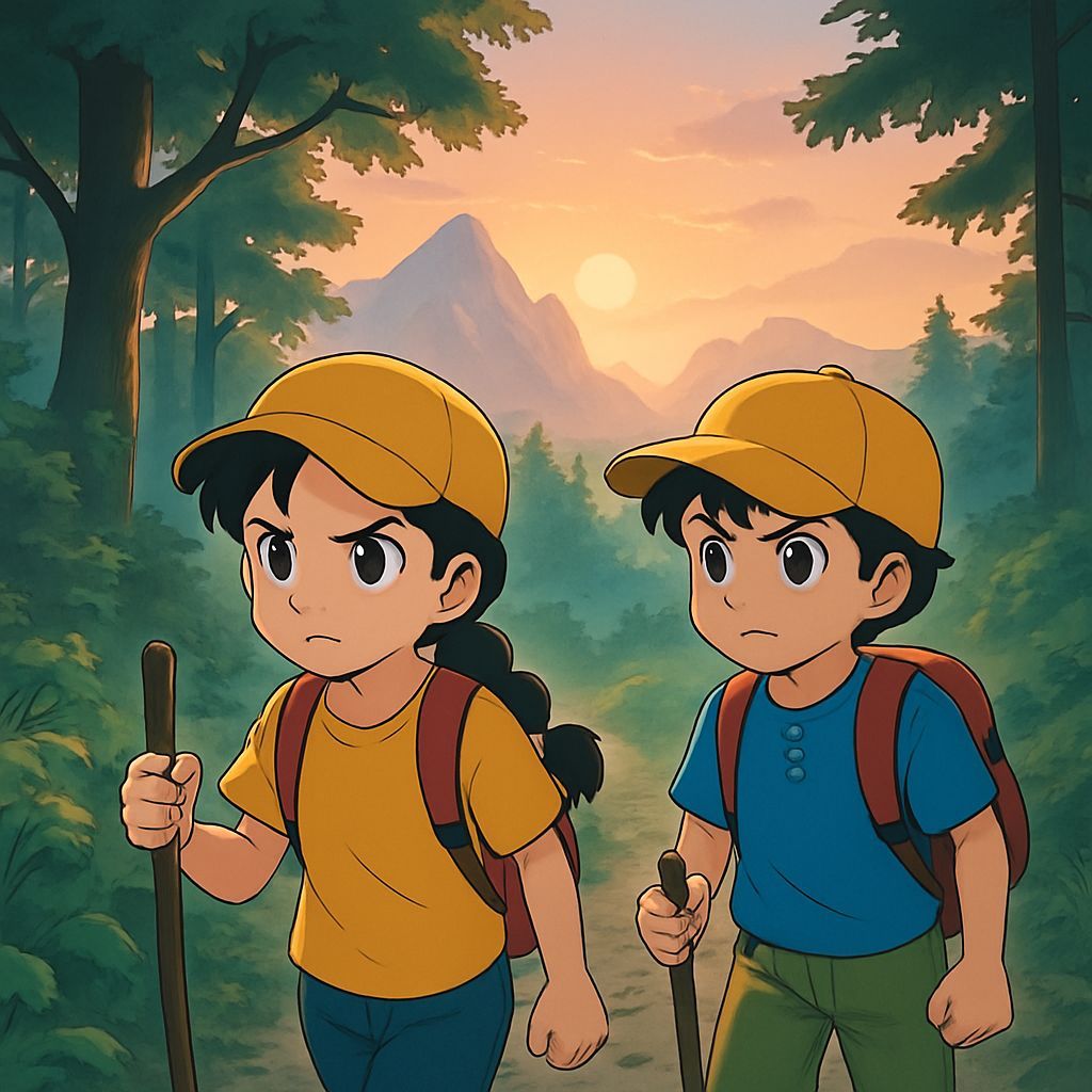 Disney Pixar Style: Sarada and Lucas' Forest Adventure