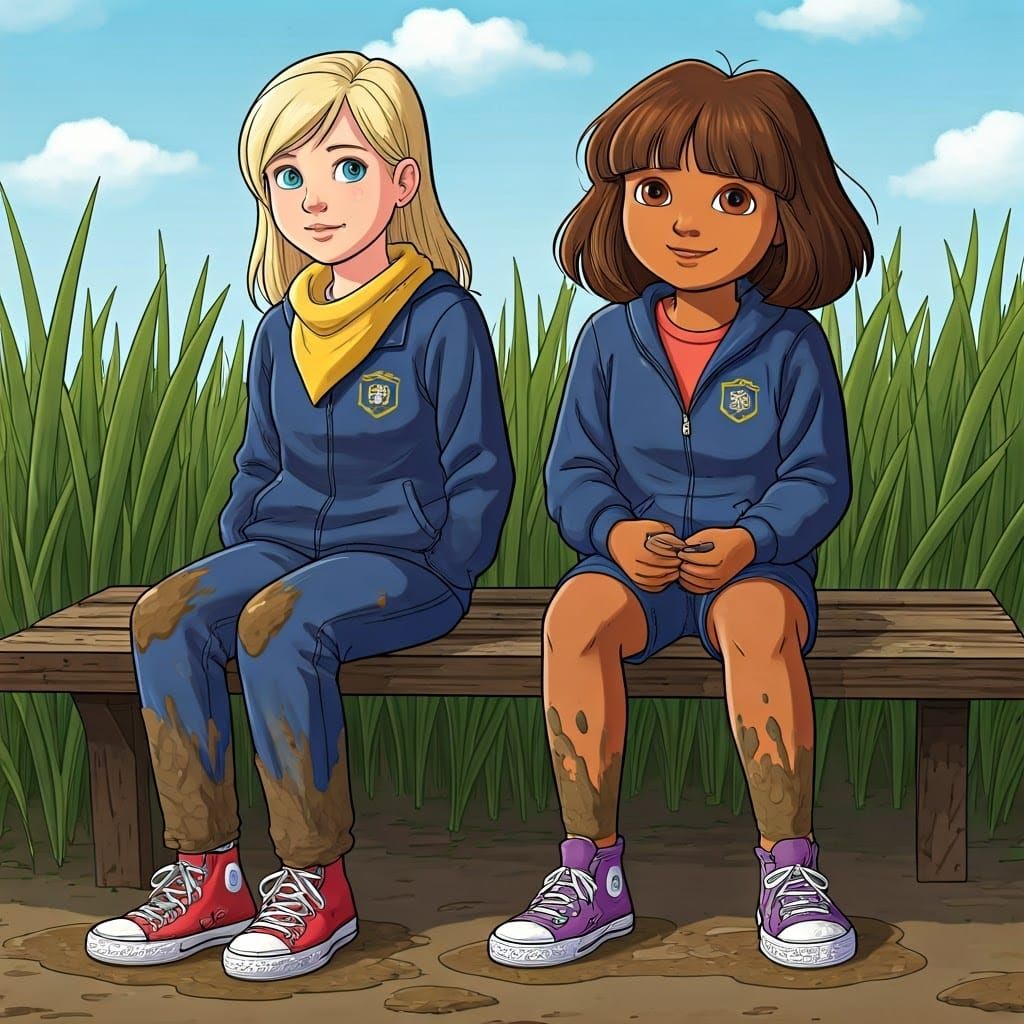 Brittany and Dora's Muddy Wetland Adventure