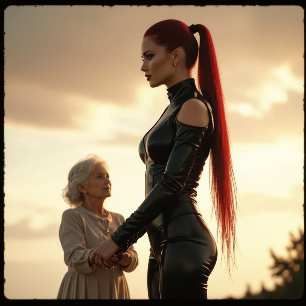 Feminine Goddess Transformation in Cinematic Style