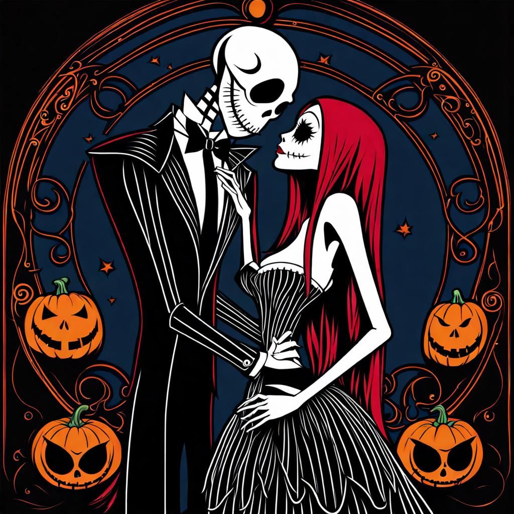 Sensual Nightmare Before Christmas Gothic Scene