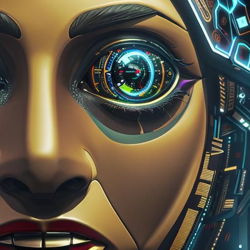 close up of Synthetic "Machine-Generated Masterpiece"