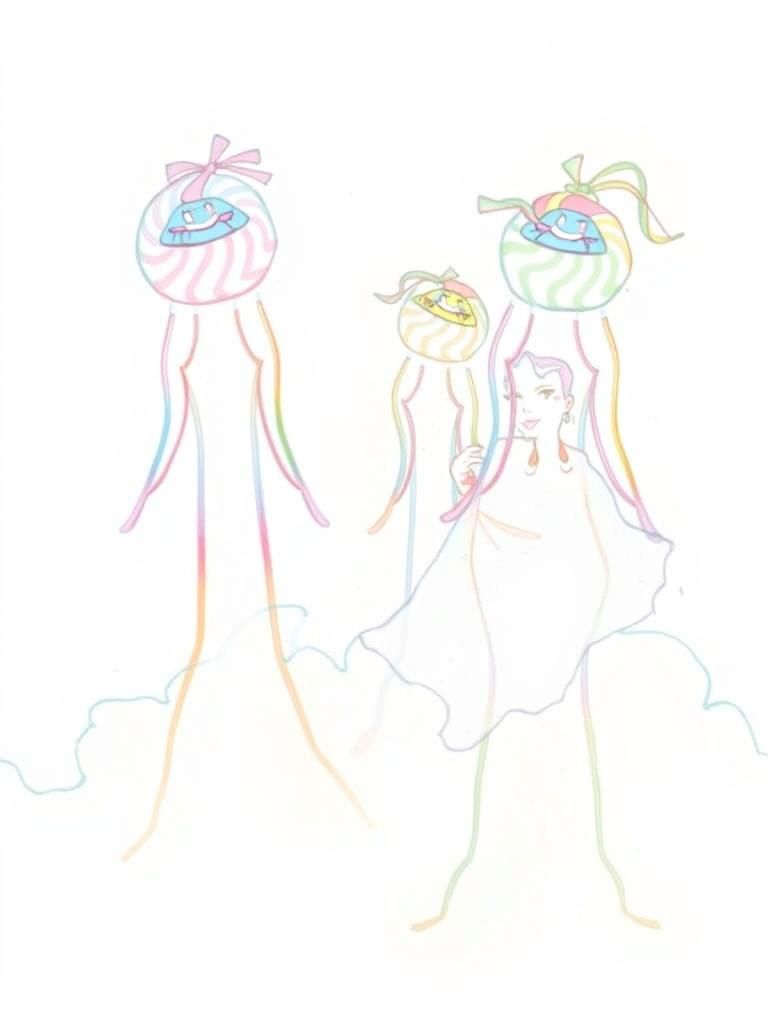 Candyland Dancer in Futuristic Digital Illustration