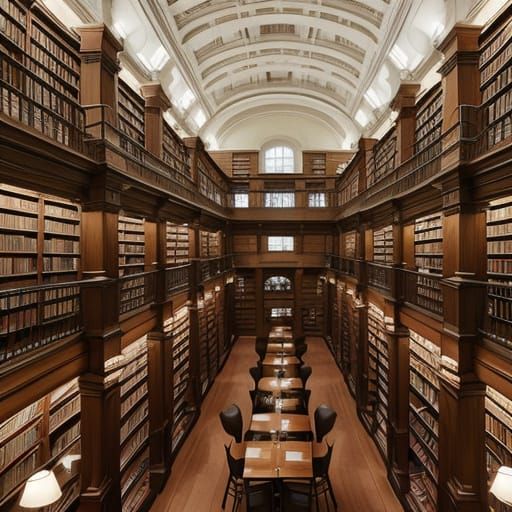 AI Generated Image of a Library