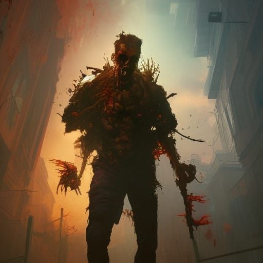 Hyperdetailed Zombie Concept Art in Unreal Engine 5