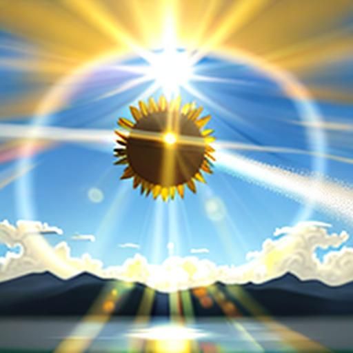 Divine Sunshine Beams: A Surreal Holy Light