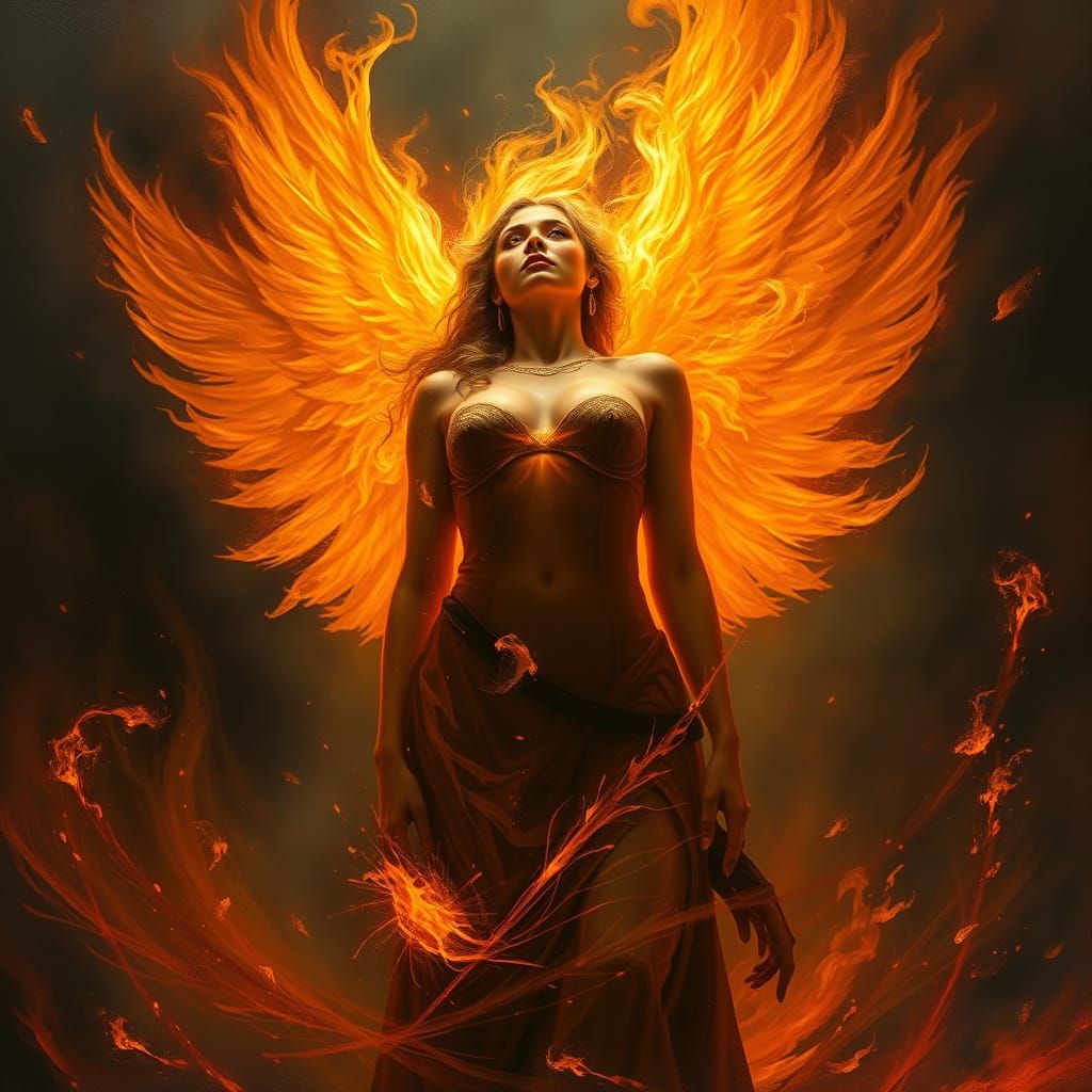 Woman Forged by Fire into a Being of Light