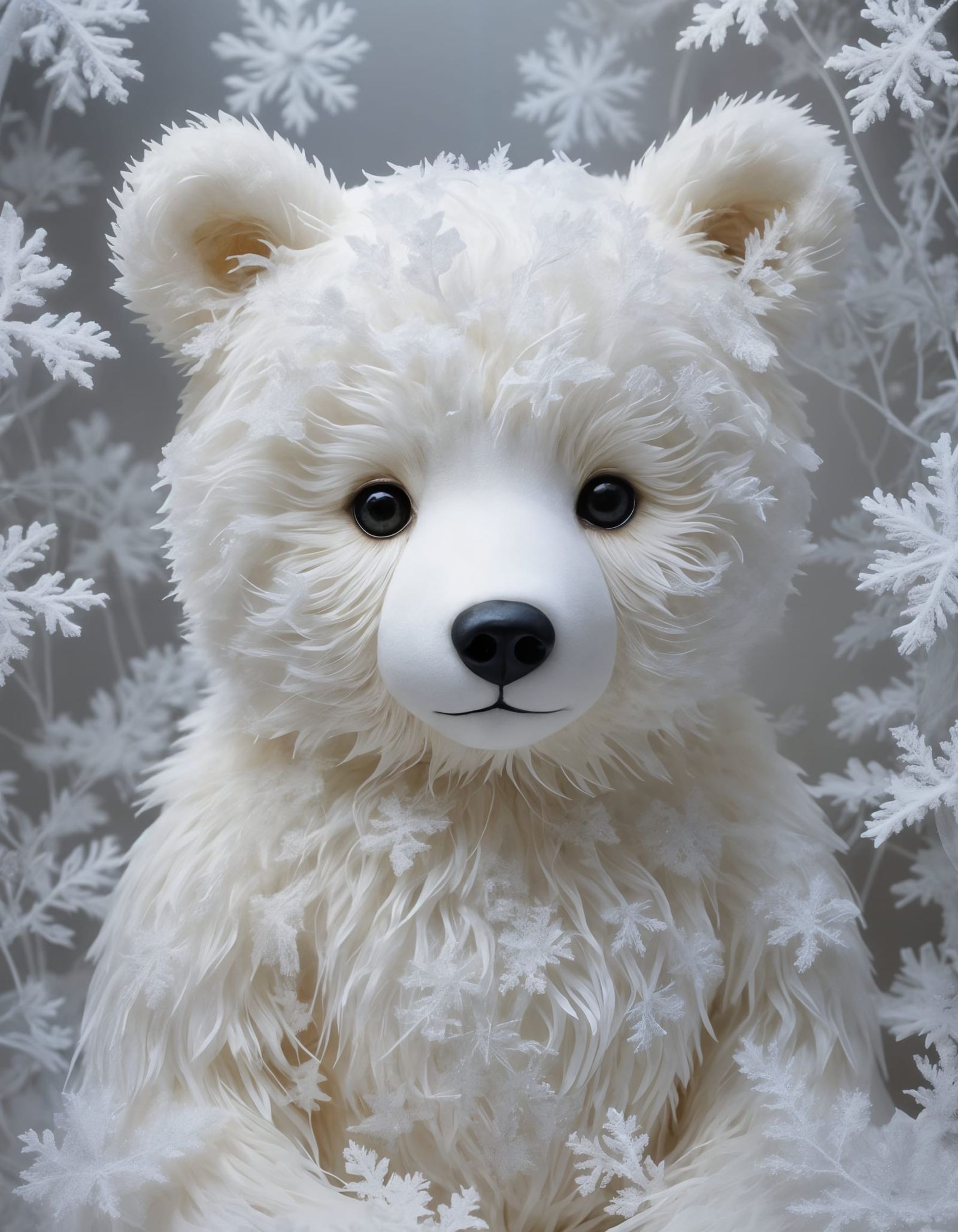 Icy Teddy Bear with Filigree Details