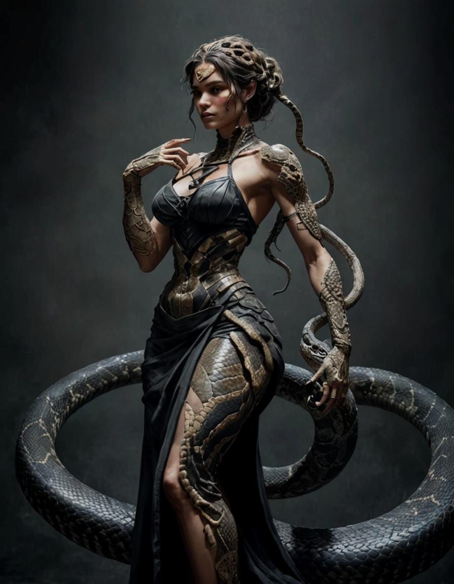 Serpentine Hybrid: Woman and Rattlesnake