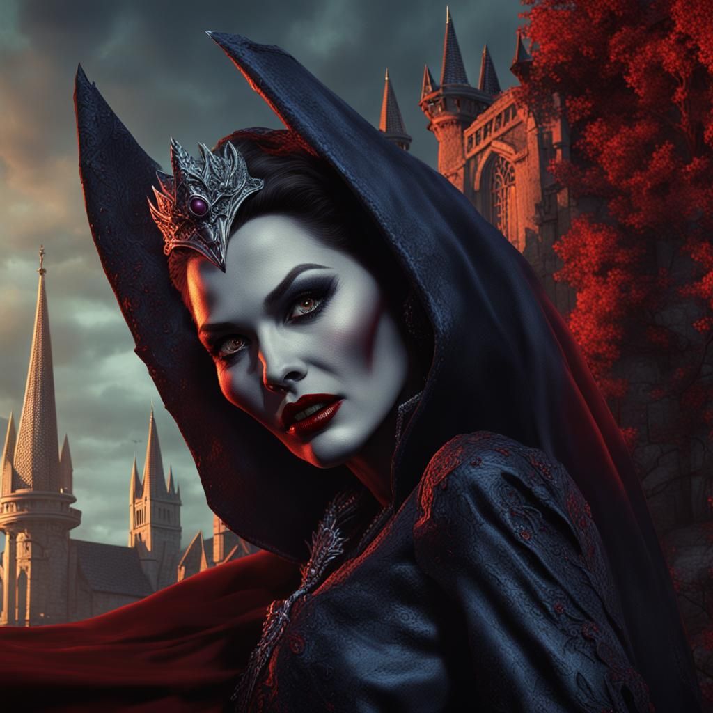 Vampire Julie Newmar: Detailed Matte Painting