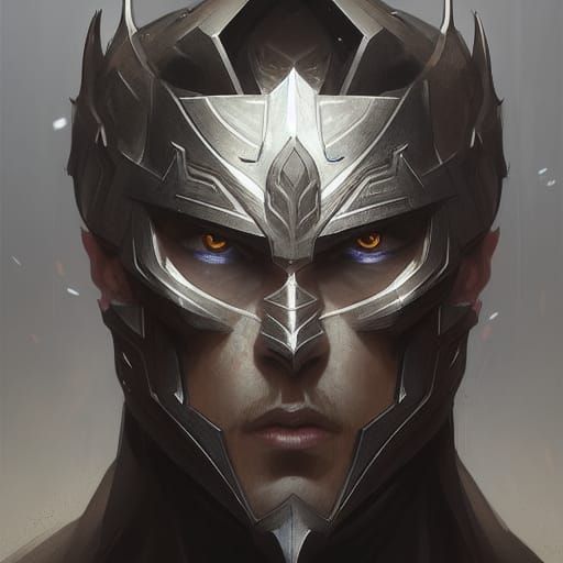 Detailed Dark Paladin Warrior Portrait