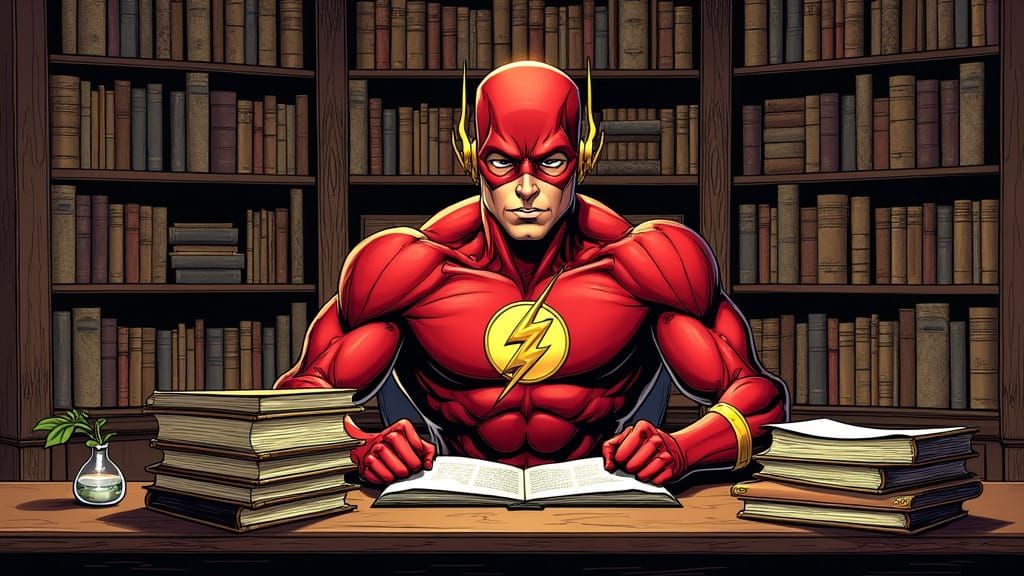The Flash Studies Physics in a Vibrant Comic Book Library