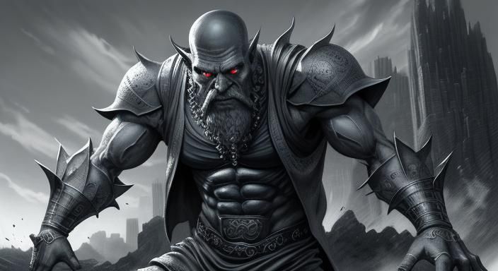 Traveling Salesman Meets Genie: Hyperrealistic Charcoal Art