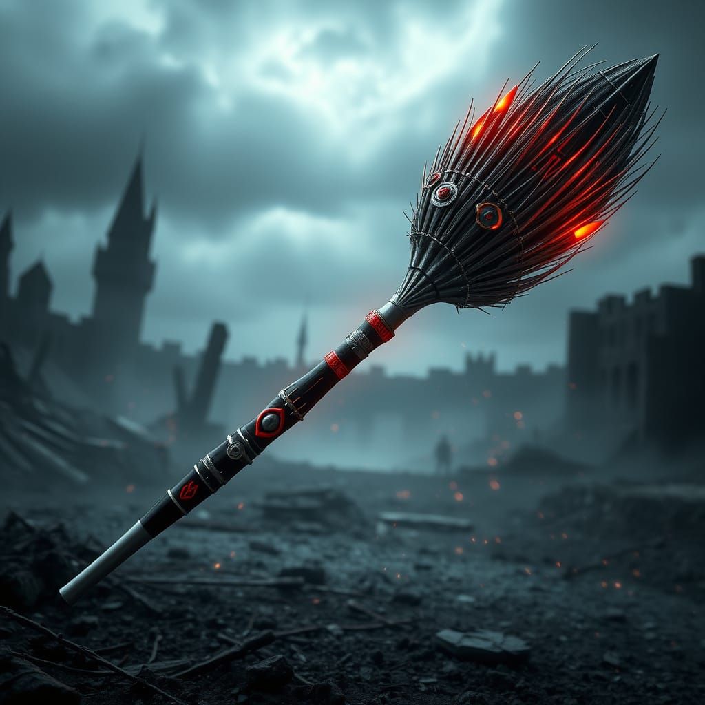 Magical Broomstick Saeta 2015 in Dark Fantasy Style