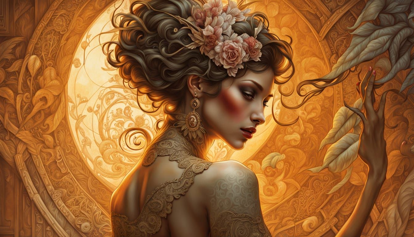 Dreamlike Grunge Fantasy Portrait of Two Women