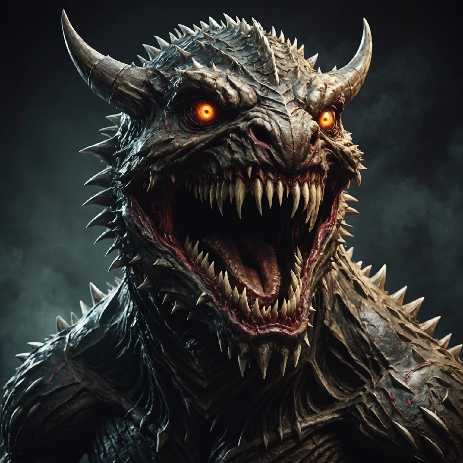 Terrifying Blind Monster with Razor Teeth