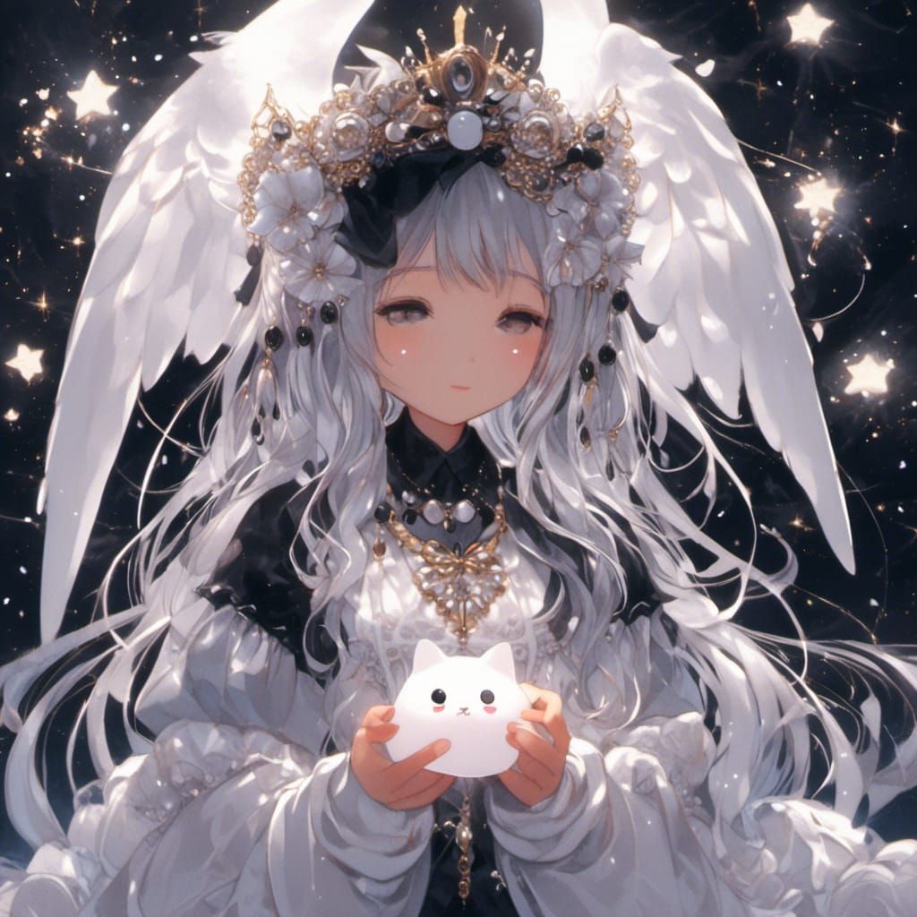 Victorian Cat at Midnight Mixer in Intricate Style