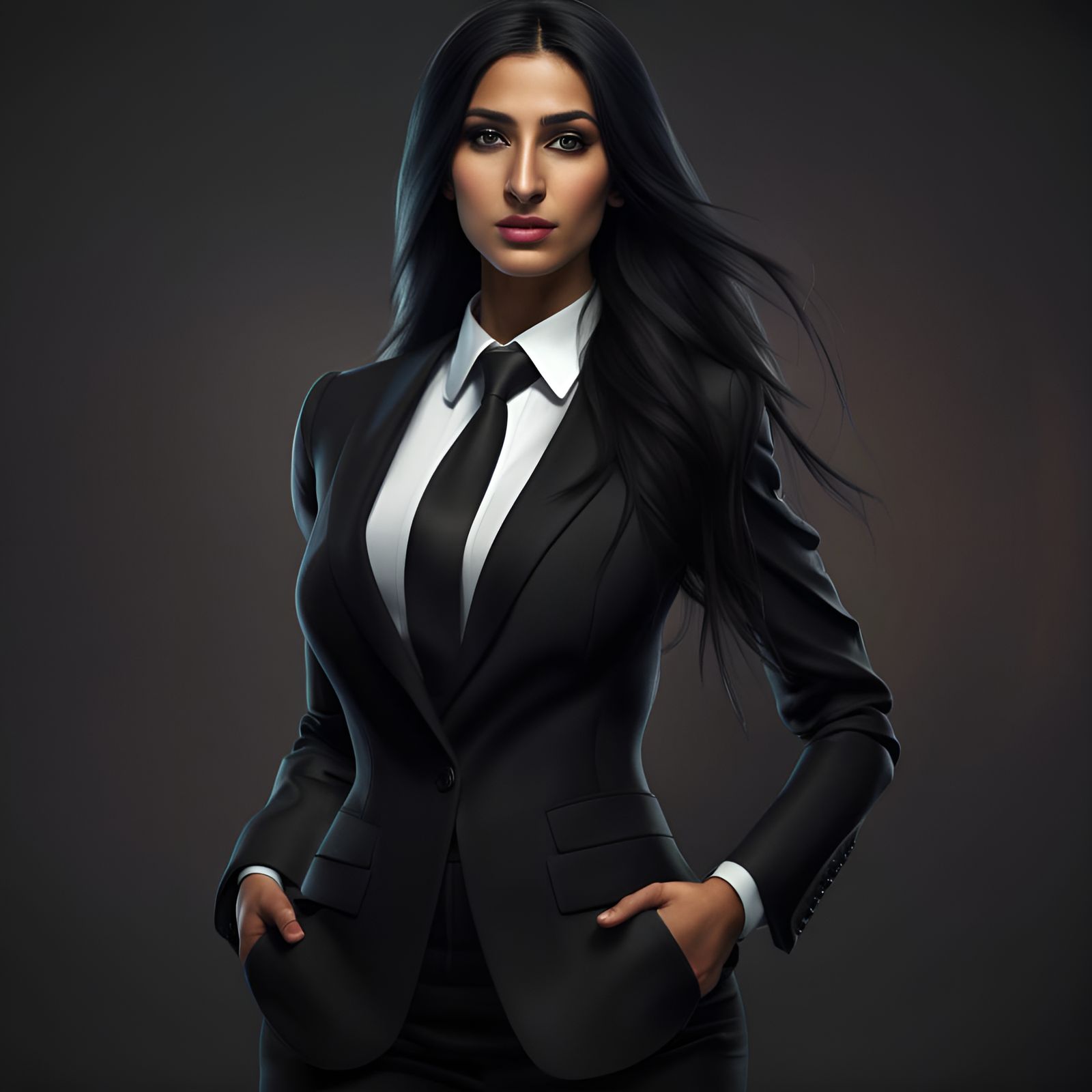 Beautiful Punjabi Woman in Office, Hyperrealistic 8K