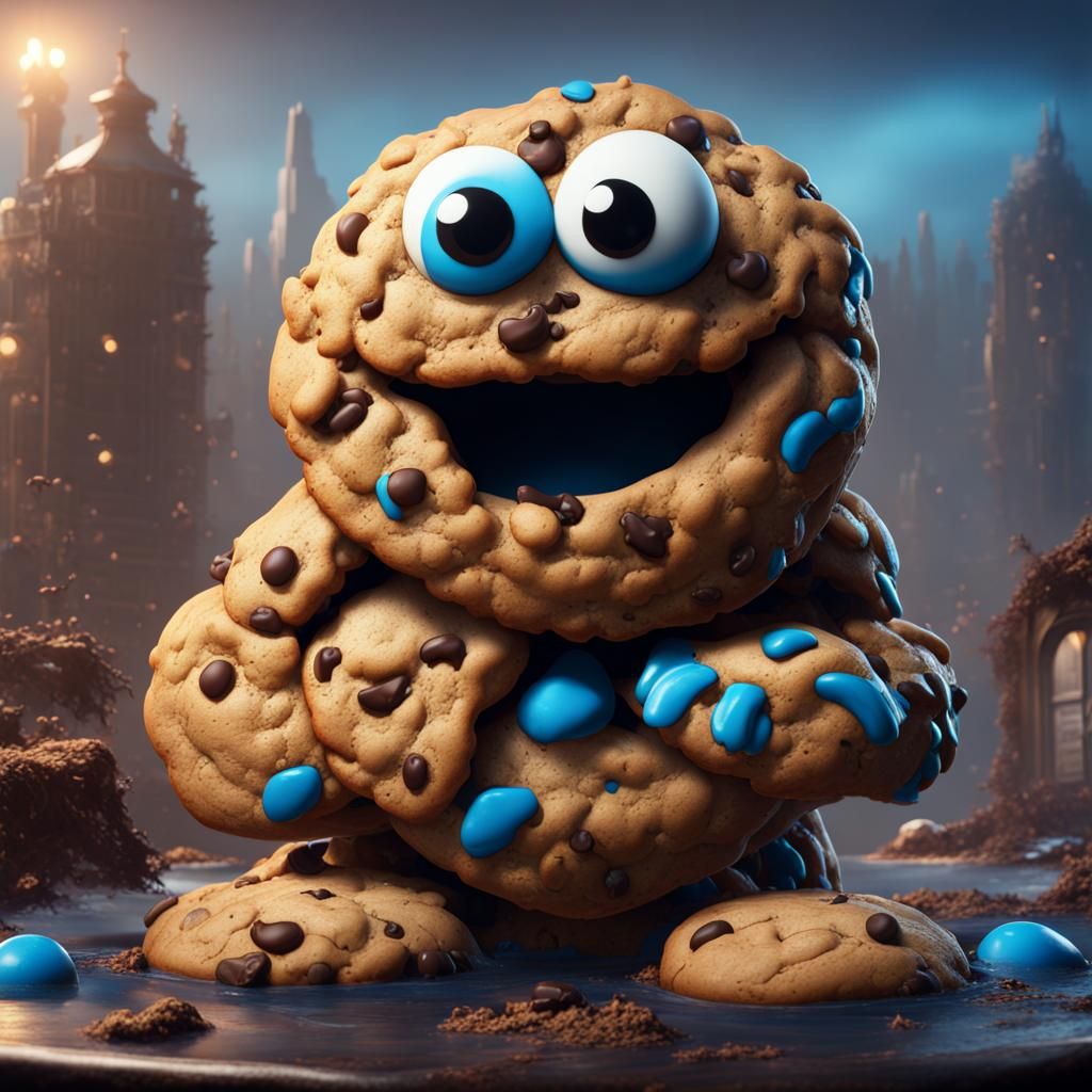 Detailed Cookie Monster Concept Art