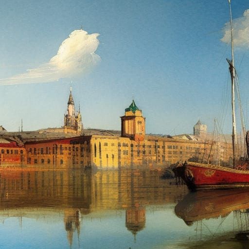 Impressionist Gouache Masterpiece on Canvas