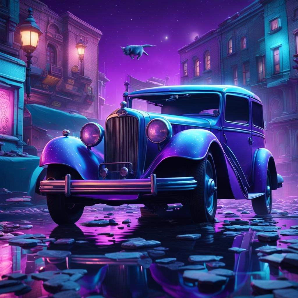 Dog Detective in Rat City: Dramatic, Detailed 8K Render