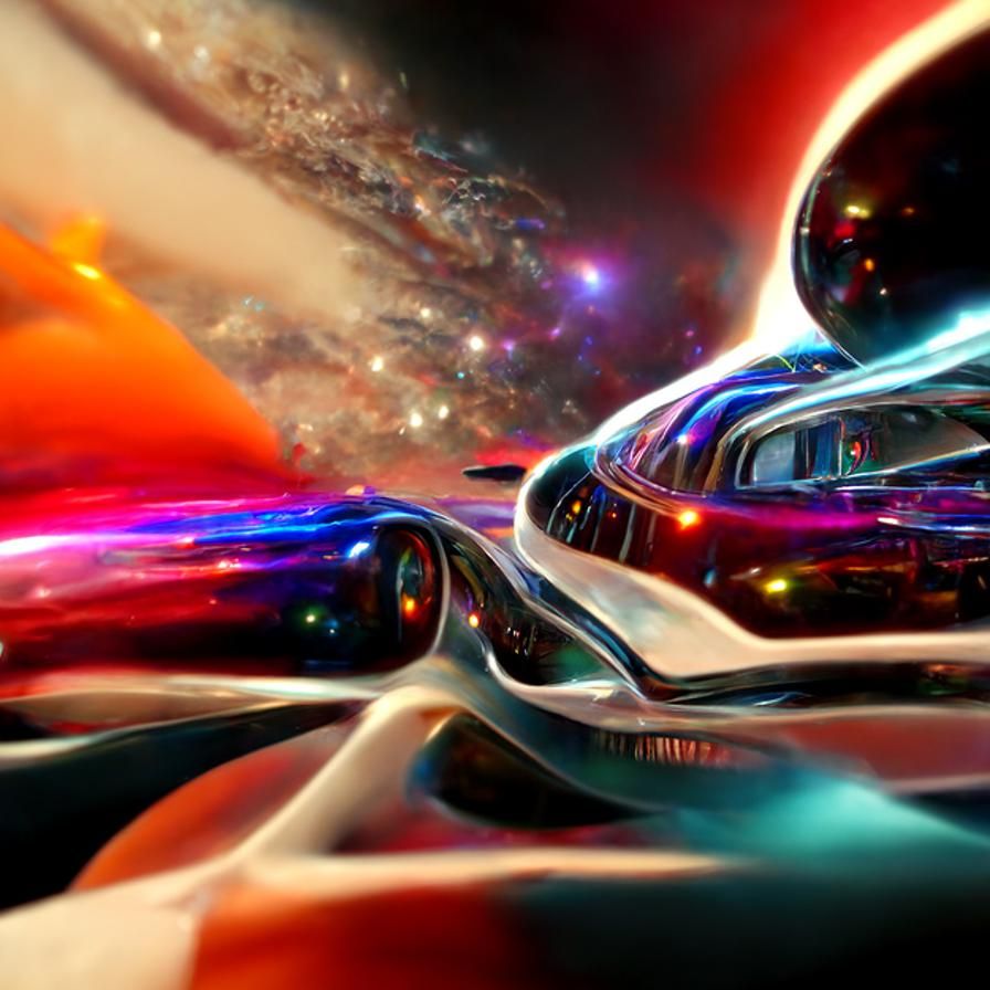 Retrofuturistic Galaxy in 8K Resolution
