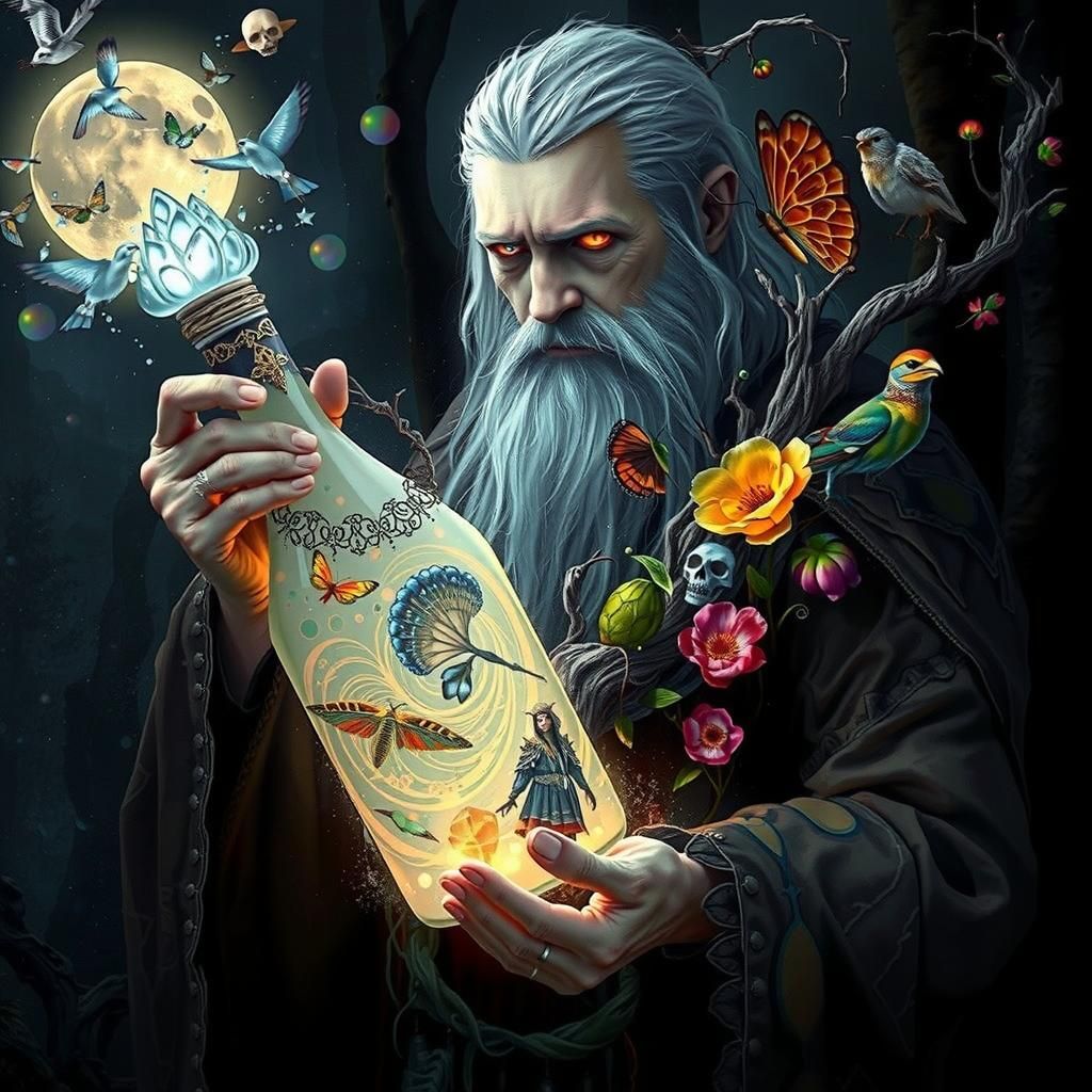 Nordic Shaman Conjures Life and Death Dreamscape