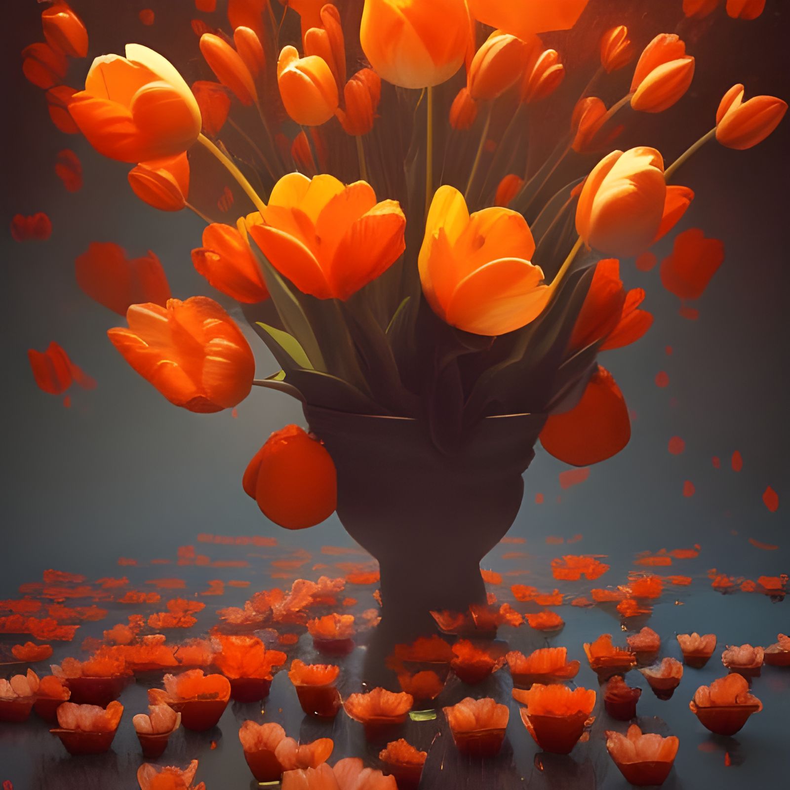 Hyperdetailed Tulips in Dynamic Lighting