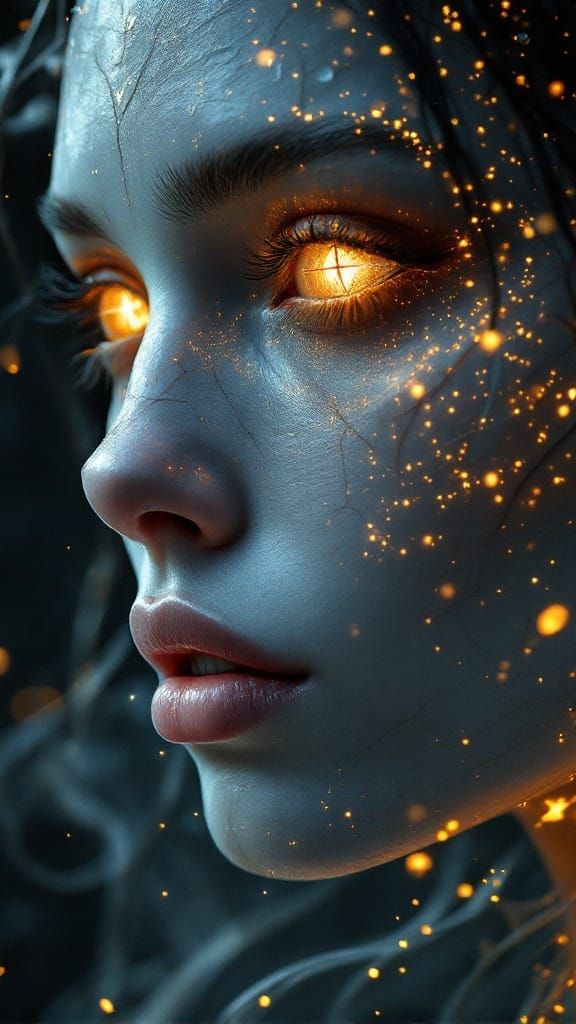 Ethereal Being in Distant Realm Portrait