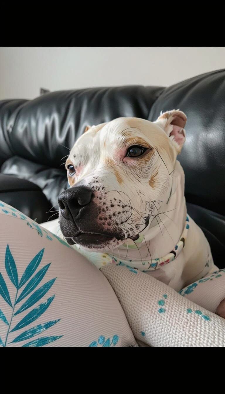 Staffordshire Bull Terrier Watercolour in Potter Style